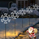 Snowflake Lights Outdoor, 5 Large Snowflake Christmas Pathway Lights Outdoor Christmas Decorations Yard Sidewalk Walkway Driveway Marker Stake, White by GreenHaven Gardens