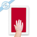 Large Clean Touch Ink Pad for Baby Handprints and Footprints – Inkless Infant Hand & Foot Stamp – Safe for Babies, Doesn’t Touch Skin – Perfect Family Memory or Gift, Red Print Kit by Tiny Gifts by TinyTreasures Baby Boutique