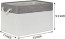 Bidtakay White Baskets with Cotton Rope Handles Decorative Storage Bins [3-pack] Fabric Bins for Organization Linen Closet Shelf Storage Baskets for Clothes Toys Towels 15 X 11 X 9.5 Inches by TinyTreasures Baby Boutique