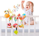 Jollybaby Crib Stroller Car Seat Toys for Baby 0-3-6-9-12 Months, Tummy Time Hanging Sensory Toys for Newborn with Music Box and Teether, Spiral Carseat Toy for Infant Boys Girls Gifts (Yellow) by TinyTreasures Baby Boutique