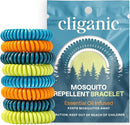 Cliganic 20 Pack Mosquito Repellent Bracelets for Adults & Kids - Natural DEET-Free Bands, Individually Wrapped by TinyTreasures Baby Boutique