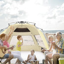 Oileus XX-Large Pop Up Beach Tent Sun Shelter for 5-6 Person Portable Sun Shade Instant Tent for Beach with Carrying Bag, Stakes, 6 Sand Pockets, Anti UV for Fishing Hiking Camping Khaki by TinyTreasures Baby Boutique