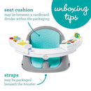 Infantino Music & Lights 3-in-1 Discovery Seat & Booster, Toddler Booster Seat for Dining Table or Kitchen Chair, Baby Activity Center & Snack Tray, Teal by TinyTreasures Baby Boutique