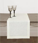 Solino Home Linen Ivory Table Runner 156 Inches Long - 100% Pure Linen Extra Long Table Runner 14 x 156 Inch for Fall, Autumn, Thanksgiving - Classic Hemstitch by CozyNest Decor