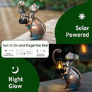 WHIMSYNOOK 10.7" Bronze Cat Solar Garden Statue Light – Cute Kitty Design, Bronze Finish, Solar-Powered LED, Outdoor Yard & Lawn Décor, for Cat Lovers, Mom, and Garden Enthusiasts by CozyNest Decor