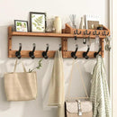 29" Coat Rack Wall Mount with Shelf, 4 in 1 Wall Mounted Coat and Key Hanger with 11 Hooks, Entryway Key Holder with Mail Holder for Living Room, Bedroom by CozyNest Decor