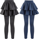 Girls School Uniform Pants Leggings with Skirts Stretch Warm Jegging 4-12 Years by TinyTreasures Baby Boutique