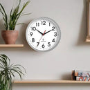 Atomic Wall Clock Analog 12 Inch Battery Operated Modern Decorative for Living Room Kitchen Office Bedroom Bathroom(Silver) by CozyNest Decor