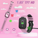 Smart Watch for Kids 1.85" with Fitness Tracker, Sleep Monitor, 22/100+ Sport Modes, DIY Dial, IP68 Waterproof, Step Counter, Heart Rate, Camera, with/Without APP, Gift for 3-12 Years Old Girls by TinyTreasures Baby Boutique