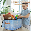 Custom Storage Basket with Name, Personalized Storage Bins with Zipper Lid, Foldable Fabric Storage Box Large capacity with Handle Blue by TinyTreasures Baby Boutique