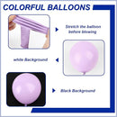 140pcs Makani Purple Round Balloons Different Sizes 18 12 10 5 Inch Latex Balloons for Arch Decoration Party Balloon Kit for Graduation Birthday Party Wedding Balloon Baby Shower Decoration by TinyTreasures Baby Boutique