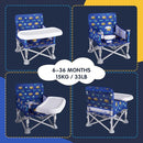 Portable Booster Seat, Toddler Baby Seat with Tray for Dining Table Compact Floor Chair for Camping Lawn Beach Babies Travel 6-36 Months by TinyTreasures Baby Boutique