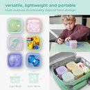 Olababy Clear Sense Silicone Storage Containers 4pk for Baby Food, Snacks, Formula, Puree, Sauce & More | Micro Plastic & BPA-Free | Daycare Essentials for Toddlers and Kids (Mint, 4 oz / 120 ml) by TinyTreasures Baby Boutique
