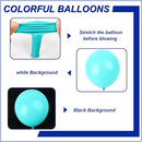 140pcs Cyan Blue Round Balloons Different Sizes 18 12 10 5 Inch Latex Balloons for Arch Decoration Party Balloon Kit for Graduation Birthday Party Wedding Balloon Baby Shower Decoration by TinyTreasures Baby Boutique