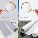 Frosted Glass Window Privacy Film Decorative, Bathroom Privacy Film for Glass Windows Cover, Static Cling, Removable, Reusable, Anti-UV, Anti-Glare, Heat Blocking,Gray,45.2X78.7Inch