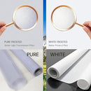 Frosted Glass Window Privacy Film Decorative, Bathroom Privacy Film for Glass Windows Cover, Static Cling, Removable, Reusable, Anti-UV, Anti-Glare, Heat Blocking,Gray,23.6X196.9Inch by CozyNest Decor