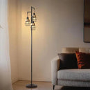 Oneach 68" Floor Lamps for Living Room, Stepless Dimmable Boho Floor Lamp with 3 Bulbs, Tall Farmhouse Industrial Corner Standing Tree Lamp for Bedroom, Office, Study Room, Dining Room, Black by CozyNest Decor