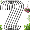 6 Pack 12 Inch Extra Large S Hooks for Hanging Plants, Rust-Proof Heavy Duty Tree Branch Hooks Plant Hooks Outdoor for Hanging Bird Feeder,Patio,Indoor Uses by GreenHaven Gardens