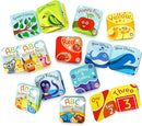 Super Bath Book Set of 12 (Fruits, Ocean Friends, ABC, Numbers Books; Color Recognition Bath Books Including Yellow, Green, Red and Blue Color Topics, ABC Animal Bath Books. by TinyTreasures Baby Boutique