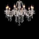 LIUMANG Modern Elegant 10 Lights K9 Crystal Glass Chandelier Pendant Ceiling Lighting European Style for Dining Living Room Bedroom Transparent, 10 E12 Bulbs Required by CozyNest Decor