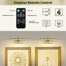 Wireless Picture Lights Rechargeable Gallery Lighting Battery Picture Frame Light with Remote and Timer, Adjustable Art Light for Paintings, Portraits, Antique Bronze Finish 12'' Inch 2W 2700K by CozyNest Decor