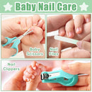 Baby Grooming Kit, Infant Safety Care Set with Hair Brush Comb Nail Clipper Nasal Aspirator,Baby Essentials Kit for Newborn Girls Boys (13 Pc Green Kit) by TinyTreasures Baby Boutique