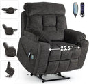 Lazy Boy Recliner Chair with Heated and Massage, 4 Motor Headrest, Lumbar Independent Adjustment Power Lift Recliner with Hidden Cup Holder、Side Pocket、Back Pillow by CozyNest Decor