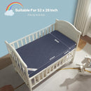 Waterproof Crib Mattress Protector 2 Pack, Soft and Breathable Crib Mattress Pad Cover, Noiseless Machine Washable Toddler Mattress Protector for Standard Baby Toddler Bed (52''x28'',Navy Blue) by TinyTreasures Baby Boutique