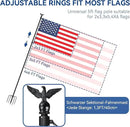 ZMTECH 10 FT Flag Pole Kit in Ground with 5 Pronges Base, Heavy Duty Flag Pole Holder with Metal Eagle Topper for Outside House & Yard Outdoor Garden Decor Residential Commerical(1 Pack,Without Flag) by GreenHaven Gardens