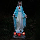 Solar Outdoor Garden Lights Religious Series-Virgin Mary Statue,Blessed Virgin Mary Mother Figure with Solar Flower Ligths,Home/Garden Decor, Religious Gift to Women/Mom(11.81" H) by GreenHaven Gardens