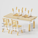 Brelley Kids Table and 4 Chairs Set, Height Adjustable Toddler Table and Chair Set, Graffiti Desktop, Non-Slip Legs, Max 300lbs, Children Multi-Activity Table for Ages 2-8 by CozyNest Decor