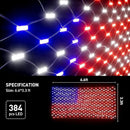 Leisure world 384 LED American Flag Net Lights for Outdoors, 6.6 FT x 3.3 FT Light Up American Flag, American Led Flag Patriotic Lights for Camper, Yard, Garden Memorial Day, Christmas Decorations by GreenHaven Gardens
