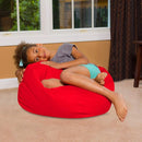 Posh Creations Bean Bag Chair for Kids, Teens, and Adults Includes Removable and Machine Washable Cover, Solid Red, 27in - Medium by TinyTreasures Baby Boutique
