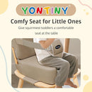 Toddler Booster Seat for Kitchen Chair, 2-in-1 Dining Table Booster Seat with Backrest & Adjustable Straps – Easy-Clean, PU Portable Toddler Eating Travel Increasing Cushion - Dark Coffee by TinyTreasures Baby Boutique
