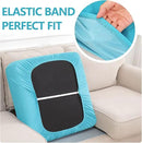 hyha Waterproof Couch Cushion Covers, Stretch Sofa Couch Seat Slipcover for Dog Washable, Non-Slip Waterproof Outdoor Cushion Covers for Patio Furniture Replacement (1 Piece for Large, Peacock Blue) by CozyNest Decor