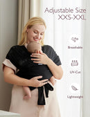 Momcozy Baby Carrier AirMesh - The Perfect Summer Water Sling for Newborns to Toddler 8-35 lbs - Cooling, Breathable and Lightweight Baby Wrap, Nice for Summer, Pool, Beach, Swimming, Black by TinyTreasures Baby Boutique