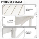 Sundale Outdoor Folding Plastic Adirondack Ottoman, All-Weather Adirondack Chair Footrest, Fade and Rust Resistant, Perfect for Outside Patio Garden Pool Yard White by CozyNest Decor