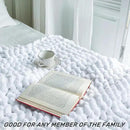 Chunky Knit Blanket - Luxury Soft Cozy 50 * 60 Throw Blanket,100% Woven Blanket Rope Knot Throw Blanket for Couch, Sofa, Home Decor, Gift - Machine Washable（White） by CozyNest Decor