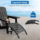 Adirondack Ottoman, HDPE Plastic Adirondack Footstool, All Weather Foot Rest for Adirondack Chair, Outdoor Footrest for Patio,Backyard, Lawn, Fire Pits, Black by CozyNest Decor