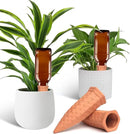 Plant Self Watering Stakes 4 Pack Terracotta Watering Spikes for Indoor and Outdoor Plants,Wine Bottle Plant Watering Devices, Automatic Plant Waterers for Vacation by GreenHaven Gardens