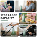 Portable Bottle Warmer for Travel - Portable Milk Warmer for Baby - Fast Heating Fast Heating Breast Milk & Formula Warmer 17oz Capacity, Adjustable Temp Long Battery Life for Outdoor Airplane and Car by TinyTreasures Baby Boutique
