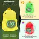 Dinosaurs Alarm Clock with Night Light for Kids with Sleep Training and Sound Machine, Rechargeable Silicone Lamp OK to Wake Clock，Cute Animal Tabletop Lamp, Perfect Sleep Companion for Boys Girls by TinyTreasures Baby Boutique