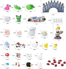 120 Pcs Fairy Garden Accessories, Micro Landscape Ornaments Kit, Mini Resin Animals with Fairy Tiny House for Home Outdoor and Plant House Decor by CozyNest Decor