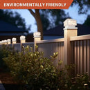 Solar Post Lights Outdoor, 20LM Fence Post Cap Lights, Waterproof, 2 Light Modes, Fit 3.5x3.5in 4x4in 5x5in Wooden Post, Solar Power Deck Lights for Garden Deck Patio Decoration(White 2Pack) by GreenHaven Gardens