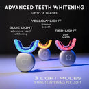MOON LED Teeth Whitening Kit - Platinum Teeth Whitener Device + 28 Dissolving White Strips - Yellow, Blue, + Red Light Therapy Whitening Tray for Gum Health and Fresh Breath (4 Piece Kit) by CozyNest Decor