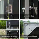 Domi Outdoor Storage Shed 10' x 8’, Metal Garden Shed with Galvanized Steel Frame for Bike, Tools, Lawn Mowers, Pool Toys, Outdoor Storage Cabinet with Lockable Door for Garden Lawn Patio (Dark Grey) by GreenHaven Gardens