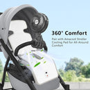 AMACOOL Battery Operated Stroller Fan Flexible Tripod Clip On Fan with 3 Speeds and Rotatable Handheld Personal Fans for Car Seat Crib Bike Treadmill (Black) by TinyTreasures Baby Boutique