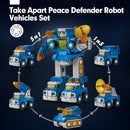 hahaland 5 Year Old Boy Birthday Gift - STEM Toys for Ages 5-7, Toy for 5 6 Year Old Boy, 5 in 1 Building Take Apart Trucks Transform to Robot, Boys Toys Stocking Stuffers for Kids Christmas Ages 5-8 by TinyTreasures Baby Boutique