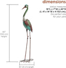Alpine Corporation 40" Tall Outdoor Rustic Metal Crane Statue Yard Art Decoration by CozyNest Decor