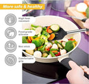 Silicone Kitchen Cooking Utensils Set 5-Piece BPA-Free Heat-Resistant Non-Stick & Dishwasher-Safe, with Slotted/Solid Spoons & Spatulas for Frying,Draining – Includes Multi-Purpose Serving Hook(Black) by CozyNest Decor